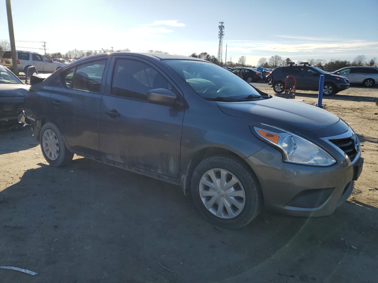 2017 Nissan Versa VIN 3N1CN7AP7HL810021 Copart auction photo, rear end / front end damage thumbnail 4
