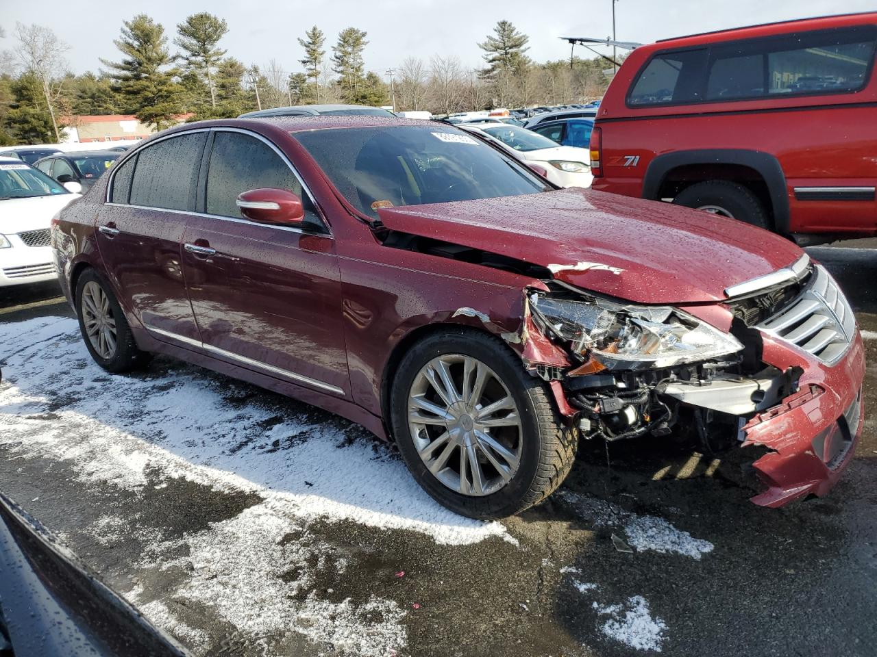 2011 Hyundai Genesis VIN KMHGC4DF3BU126257 Copart auction photo, front end / minor dent/scratches damage thumbnail 4