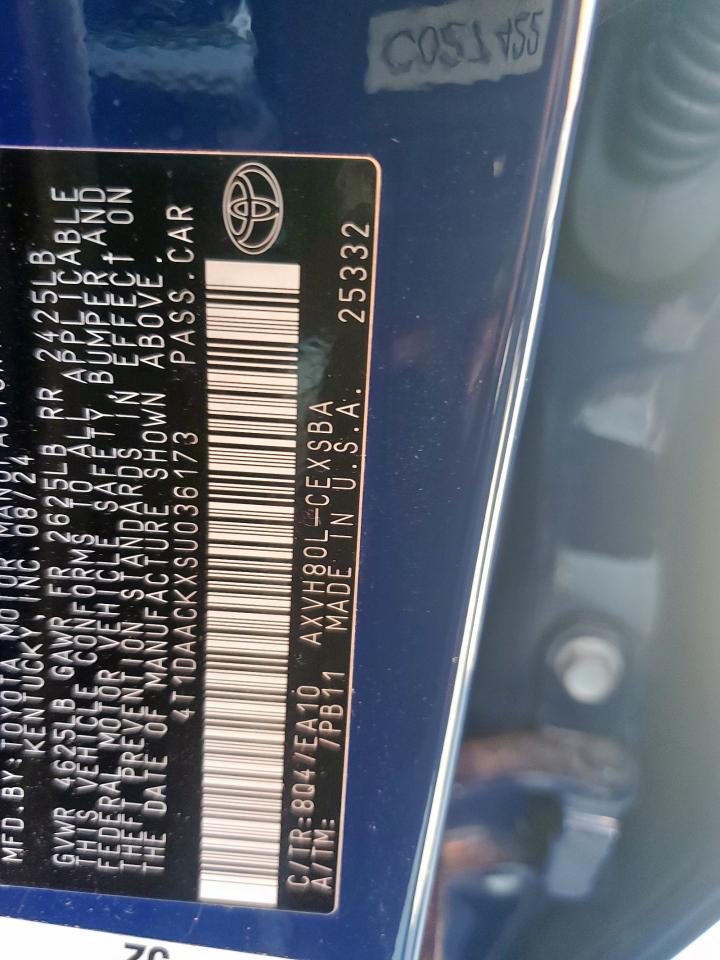 2025 Toyota Camry VIN 4T1DAACKXSU036173 Copart auction photo, water/flood damage thumbnail 14