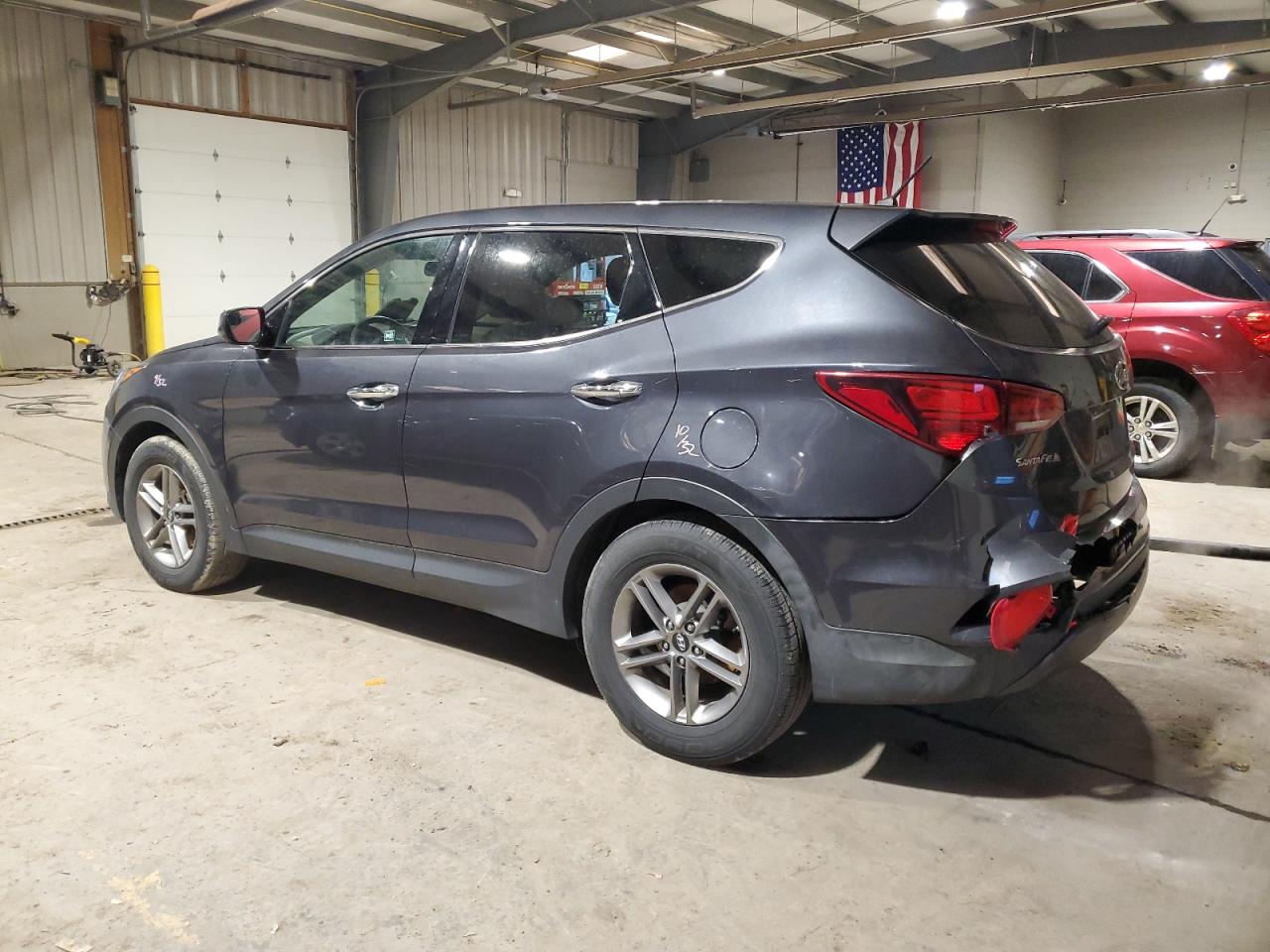 2018 Hyundai Santa Fe VIN 5XYZTDLB1JG554145 Copart auction photo, rear end damage thumbnail 2