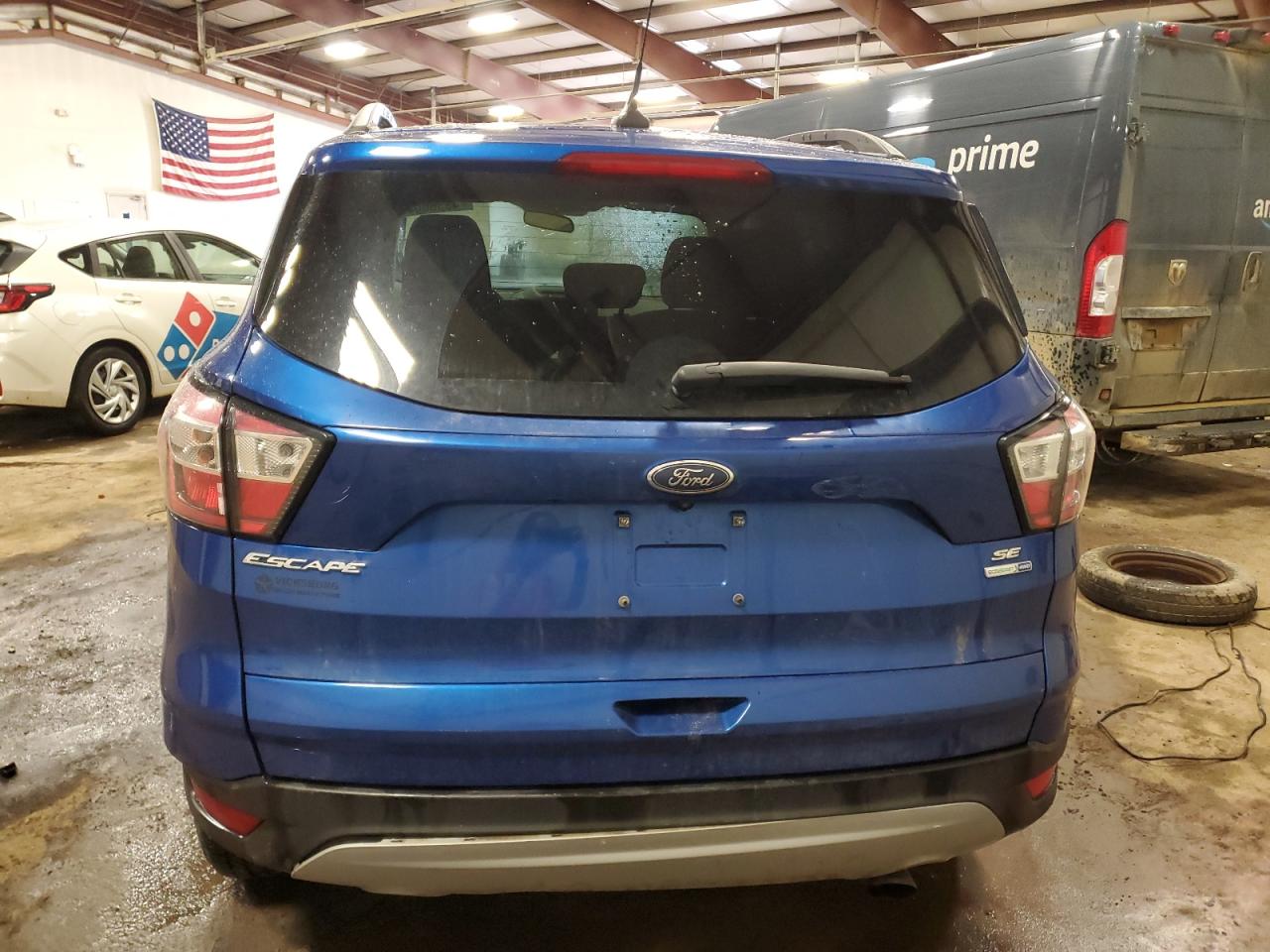 2018 Ford Escape VIN 1FMCU9GD0JUC05306 Copart auction photo, front end / side damage thumbnail 6