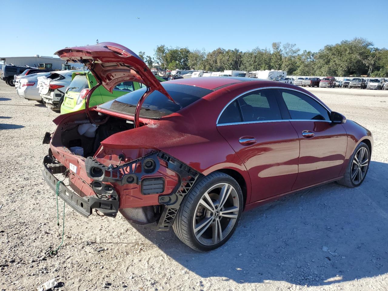 2022 Mercedes-Benz CLA-klasse VIN W1K5J4GB9NN294404 Copart auction photo, rear end damage thumbnail 3