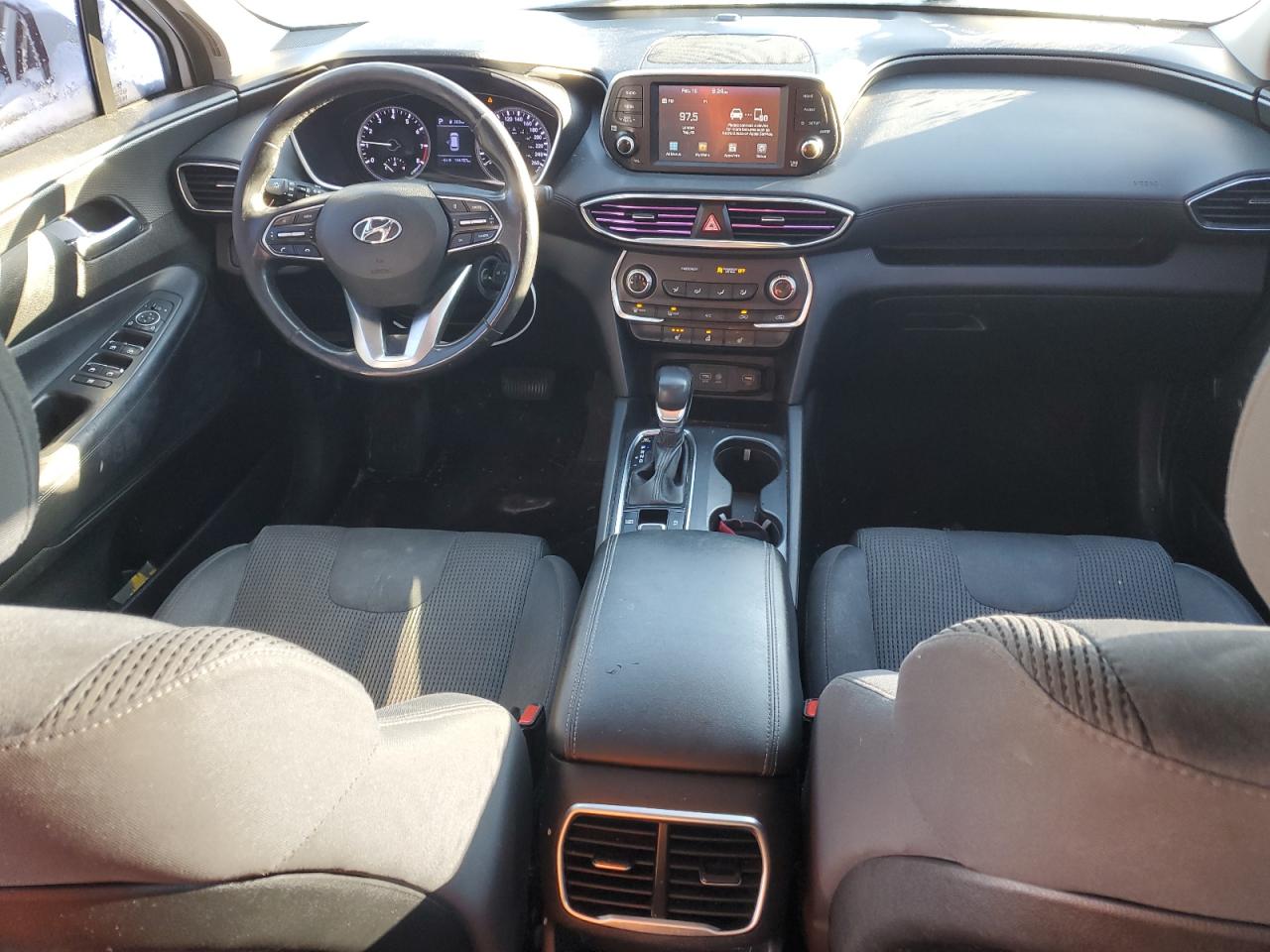 2019 Hyundai Santa Fe VIN 5NMS23AD0KH102214 Copart auction photo, front end / side damage thumbnail 8