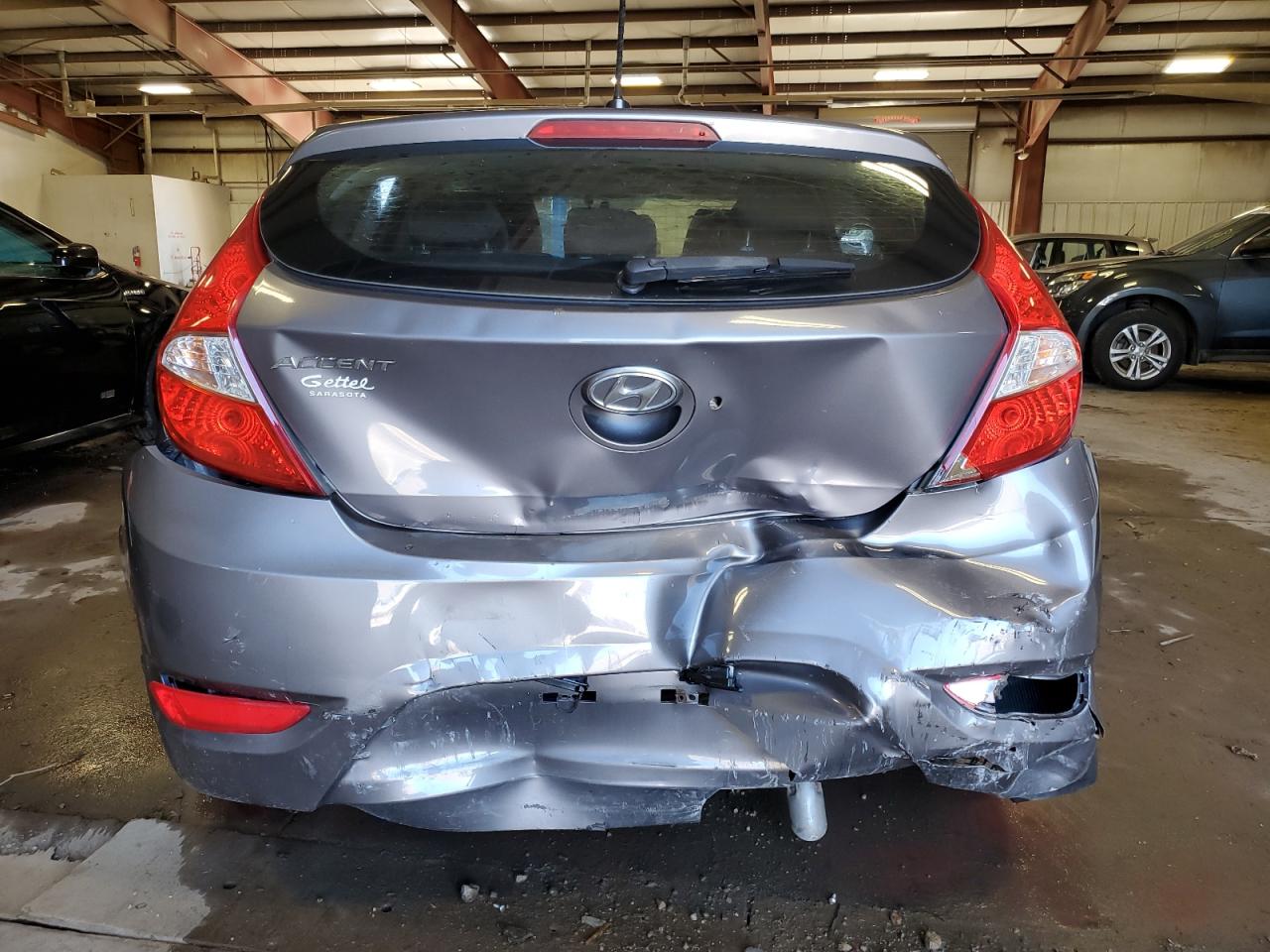 2015 Hyundai Accent VIN KMHCT5AE0FU212129 Copart auction photo, rear end / side damage thumbnail 6