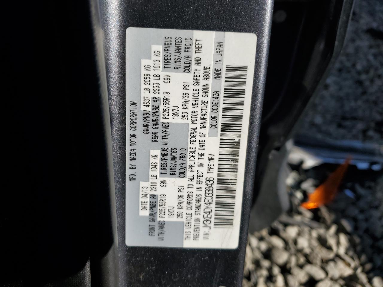2014 Mazda CX-5 VIN JM3KE4DY4E0338436 Copart auction photo, all over damage thumbnail 12