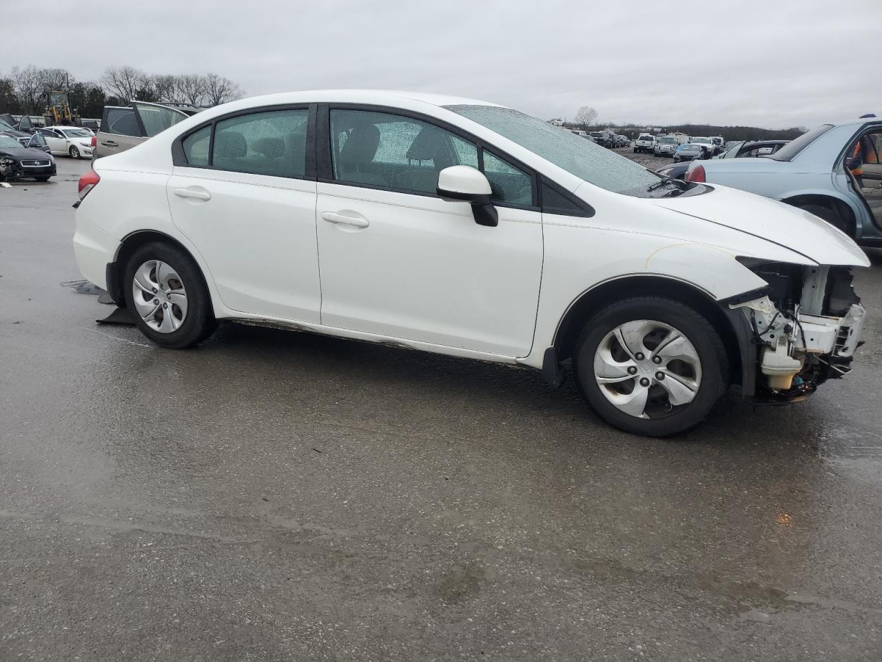 2013 Honda Civic VIN 19XFB2F55DE074658 Copart auction photo, front end / side damage thumbnail 4