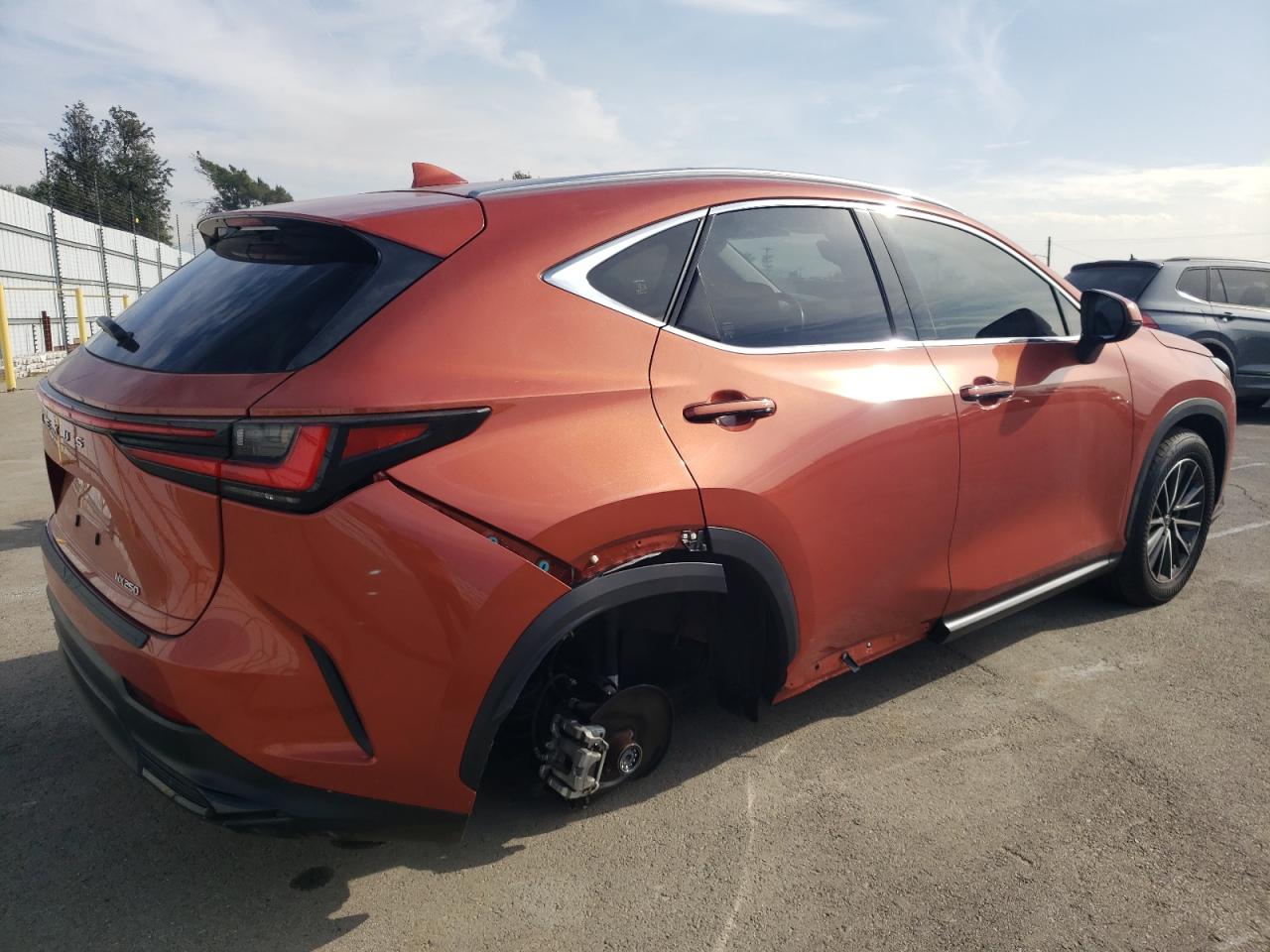 2022 Lexus NX VIN JTJADCAZ7N2002974 Copart auction photo, all over damage thumbnail 3