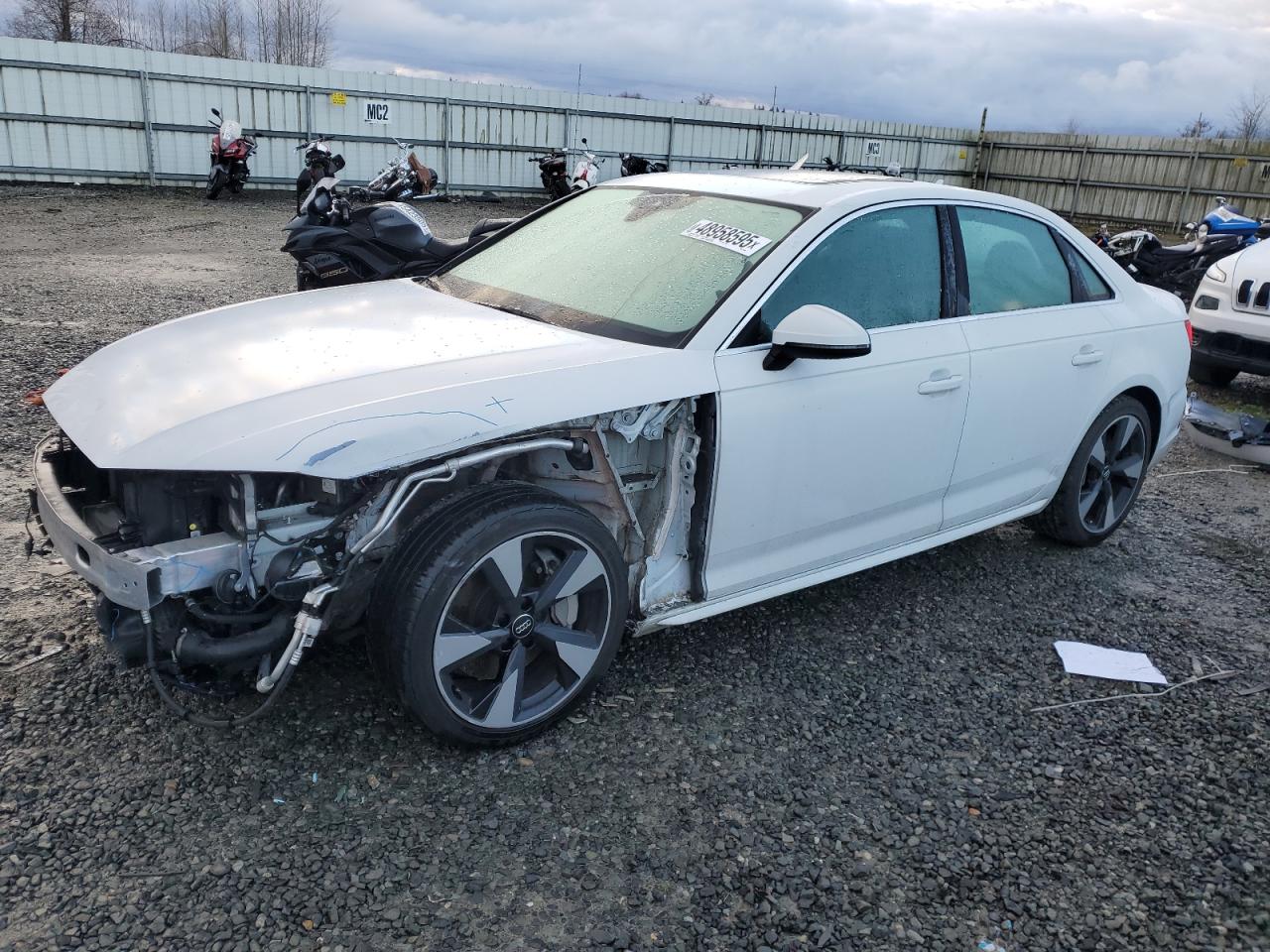 2017 Audi A4 VIN WAUENAF43HN015479