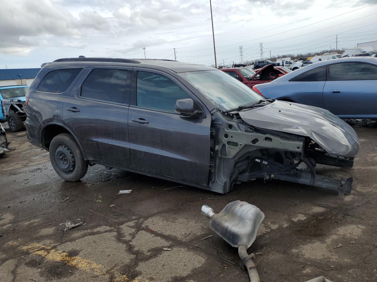 2021 Dodge Durango VIN 1C4RDJDGXMC556149 Copart auction photo, stripped damage thumbnail 4