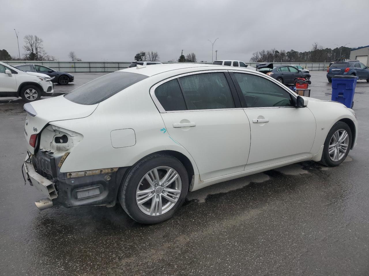 2015 Infiniti Q40 VIN JN1CV6AR7FM524779 Copart auction photo, rear end damage thumbnail 3