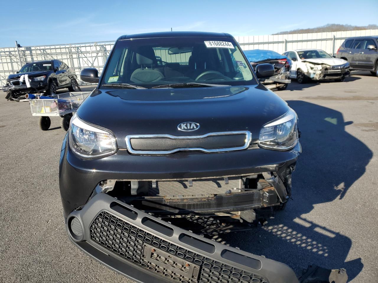 2016 KIA Soul VIN KNDJN2A28G7407731 Copart auction photo, front end / side damage thumbnail 5