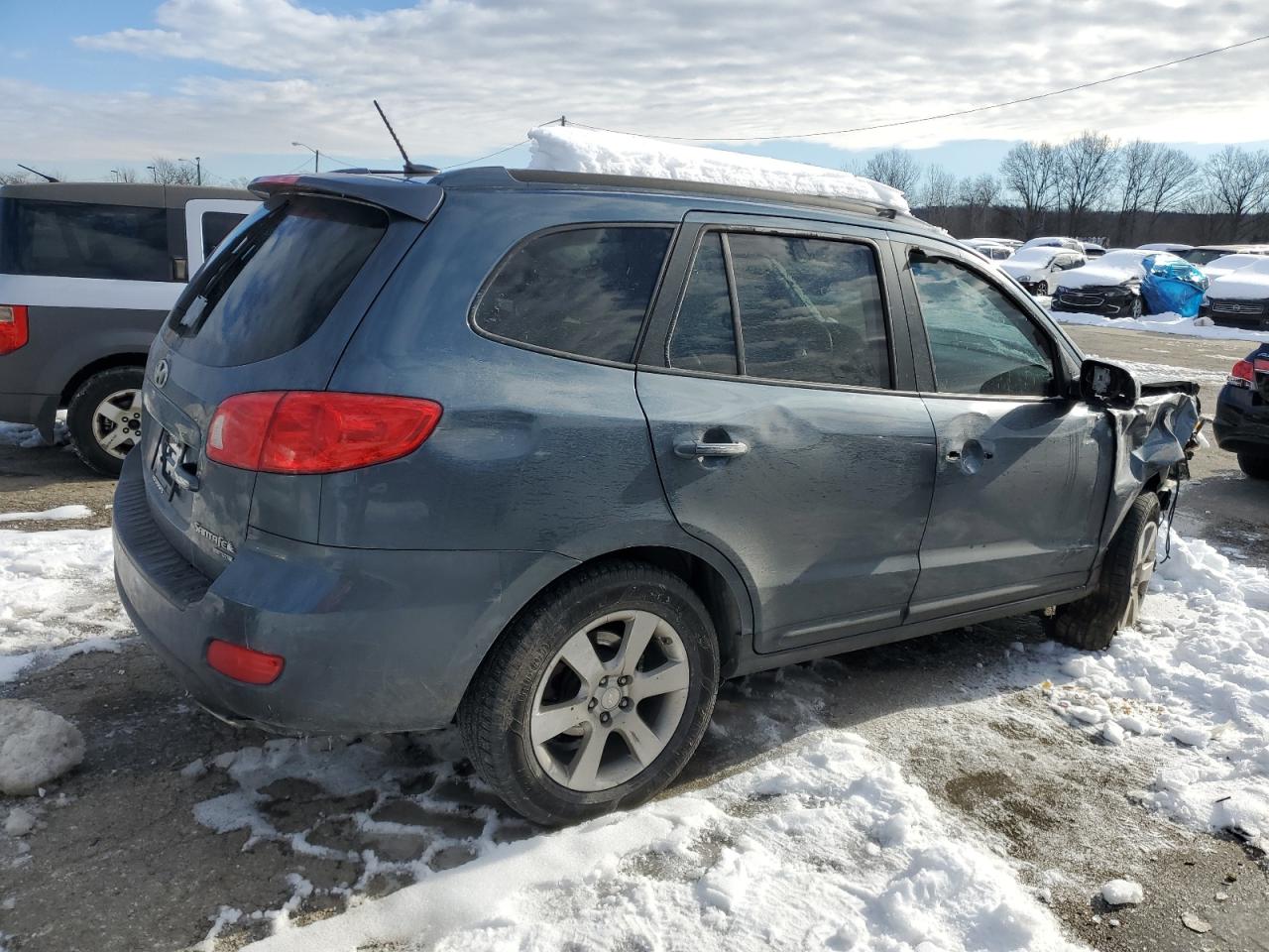 2008 Hyundai Santa Fe VIN 5NMSH13E78H220021 Copart auction photo, front end / side damage thumbnail 3