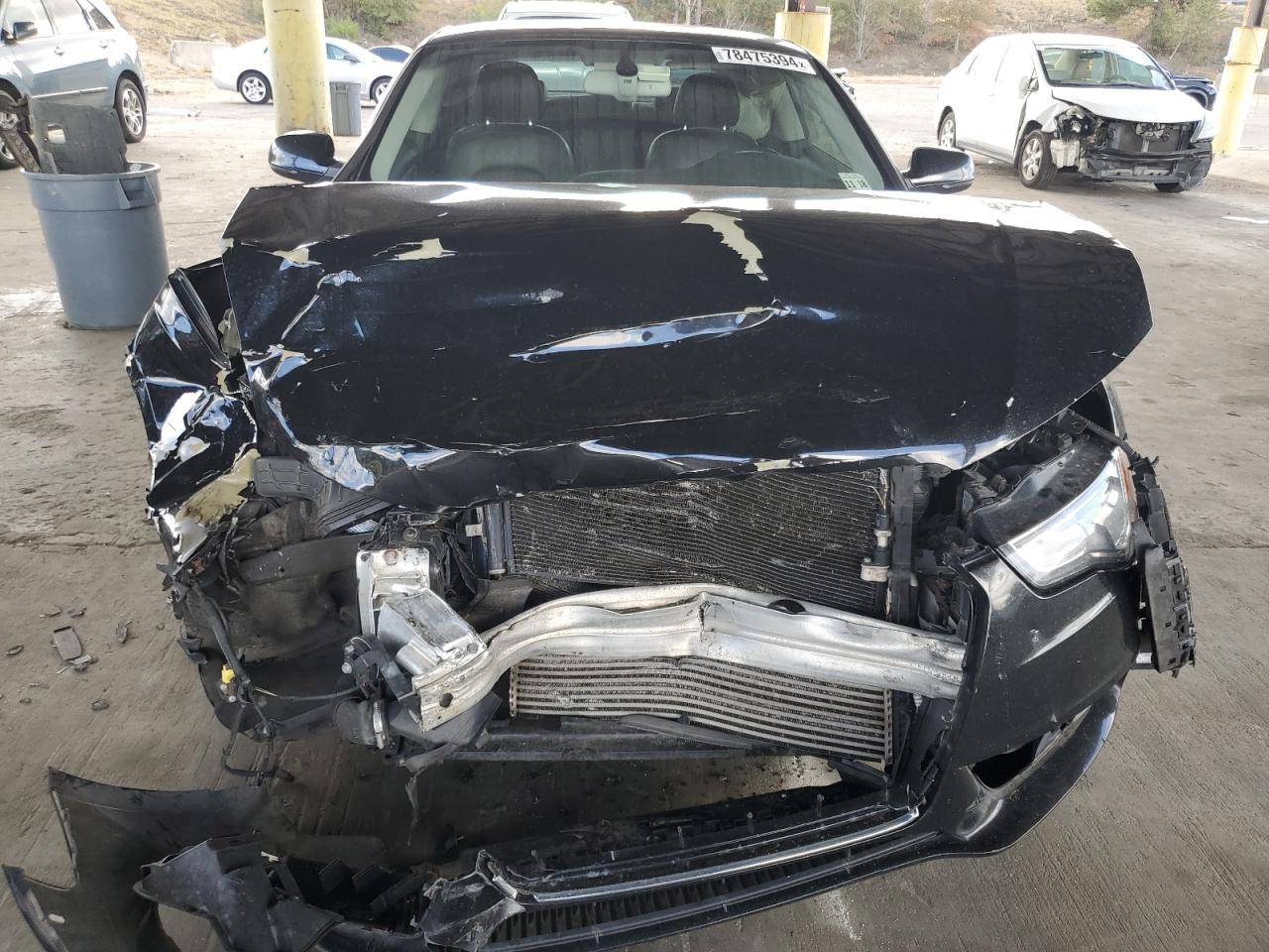 2013 Audi A5 VIN WAURFAFR9DA030354 Copart auction photo, front end damage thumbnail 5