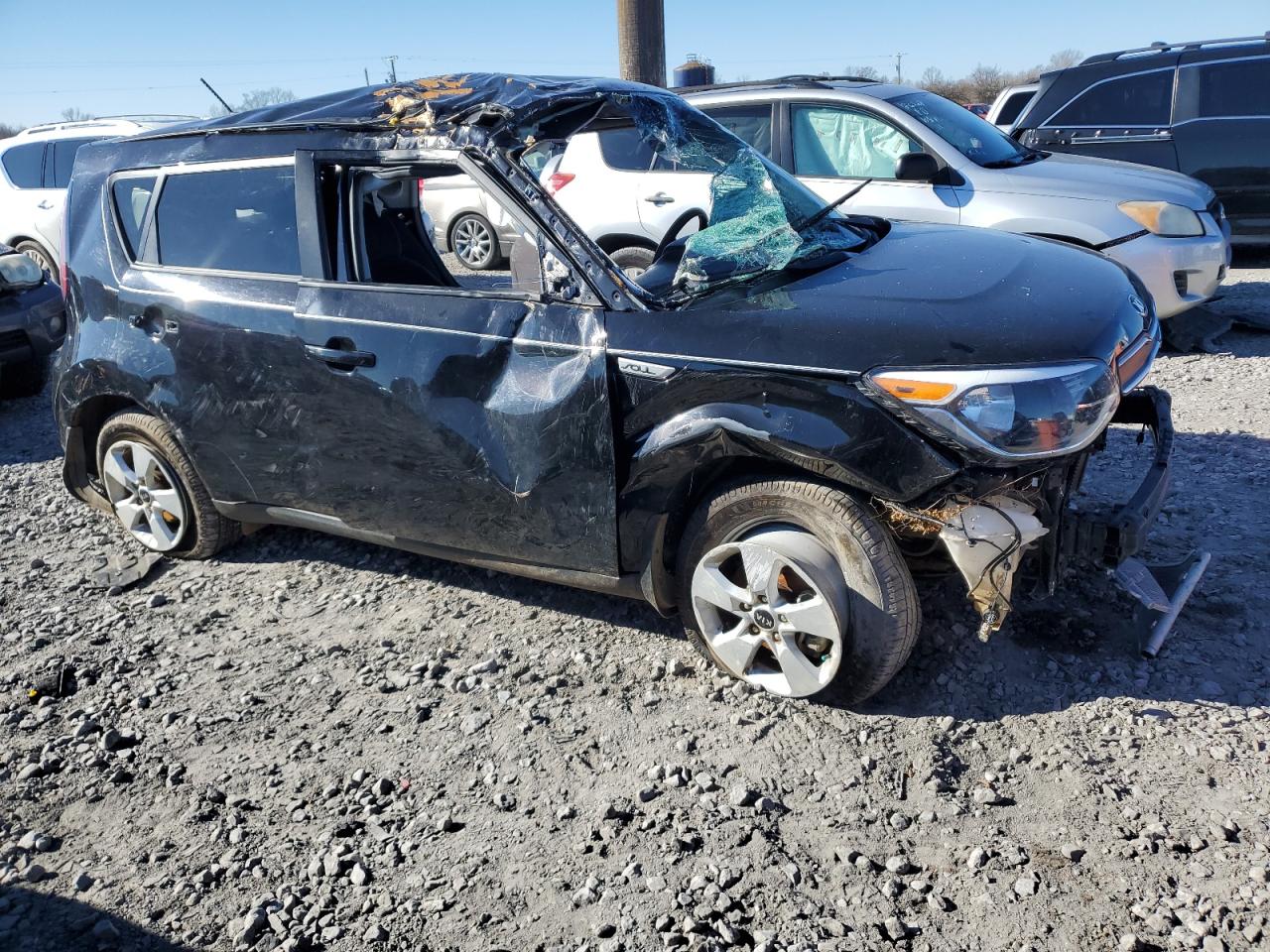 2019 KIA Soul VIN KNDJN2A21K7688862 Copart auction photo, all over damage thumbnail 4