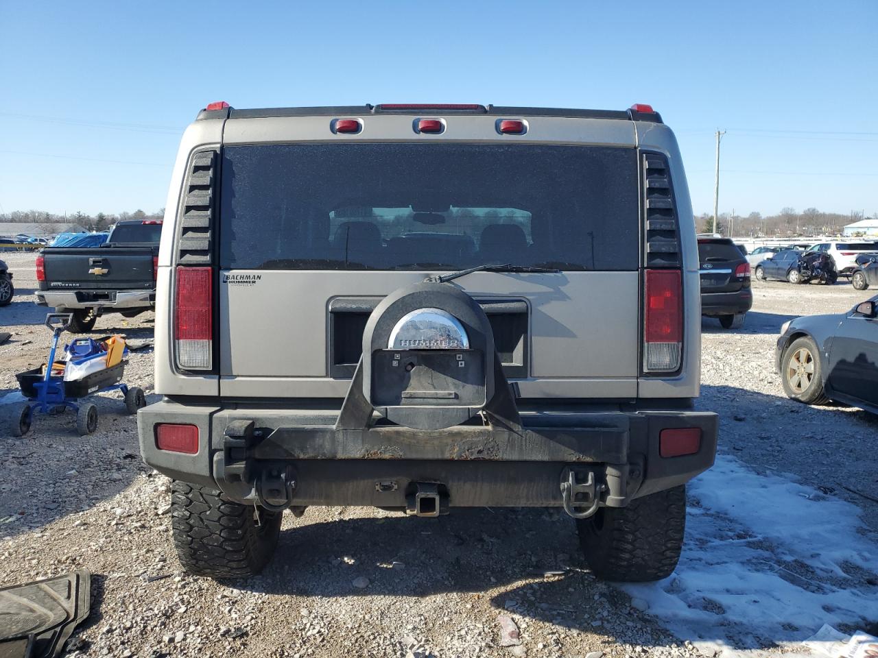 2005 Hummer H2 VIN 5GRGN23U55H128736 Copart auction photo, front end damage thumbnail 6