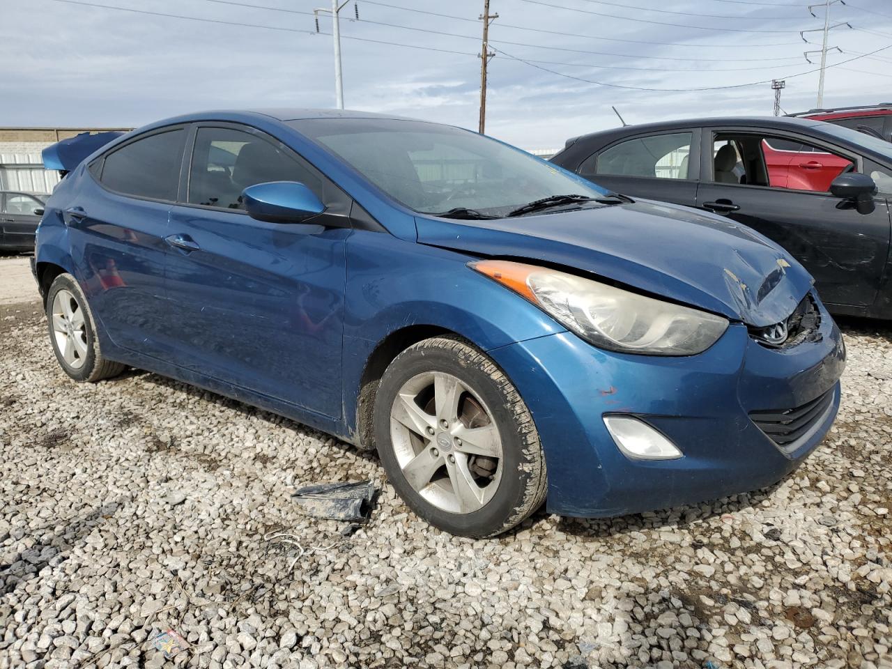 2013 Hyundai Elantra VIN KMHDH4AE6DU993381 Copart auction photo, rear end / front end damage thumbnail 4