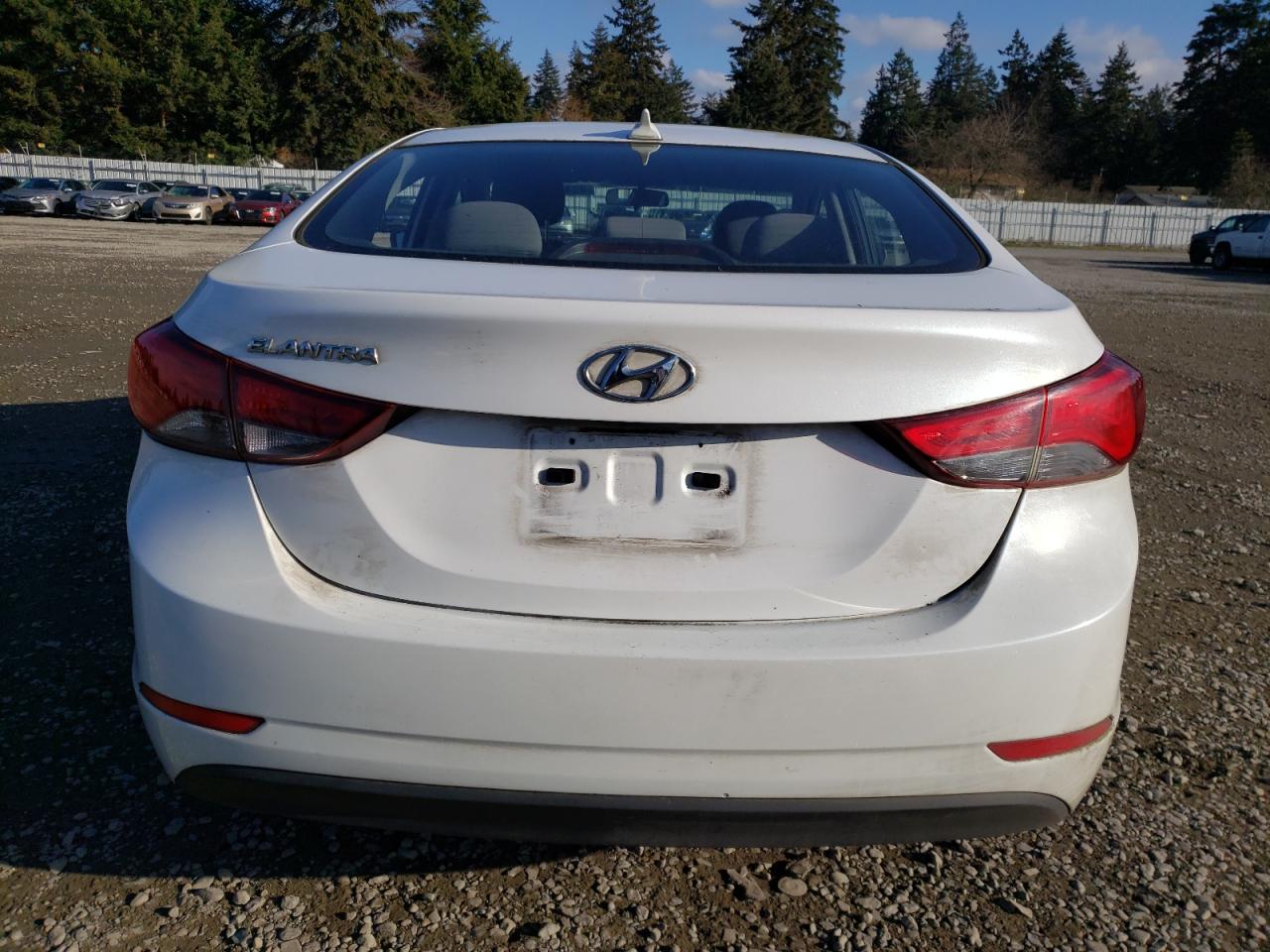2016 Hyundai Elantra VIN 5NPDH4AEXGH709494 Copart auction photo, vandalism / front end damage thumbnail 6