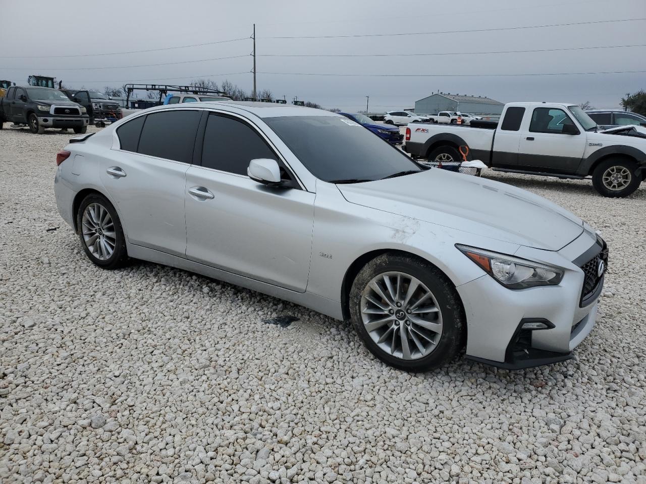 2020 Infiniti Q50 VIN JN1EV7AP9LM207806 Copart auction photo, side / all over damage thumbnail 4