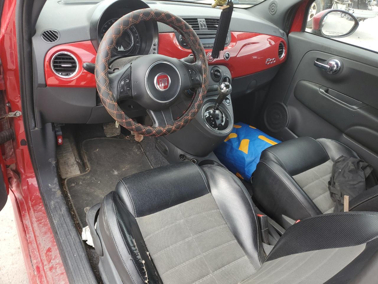 2013 Fiat 500 VIN 3C3CFFBR7DT697612 Copart auction photo, undercarriage / side damage thumbnail 8