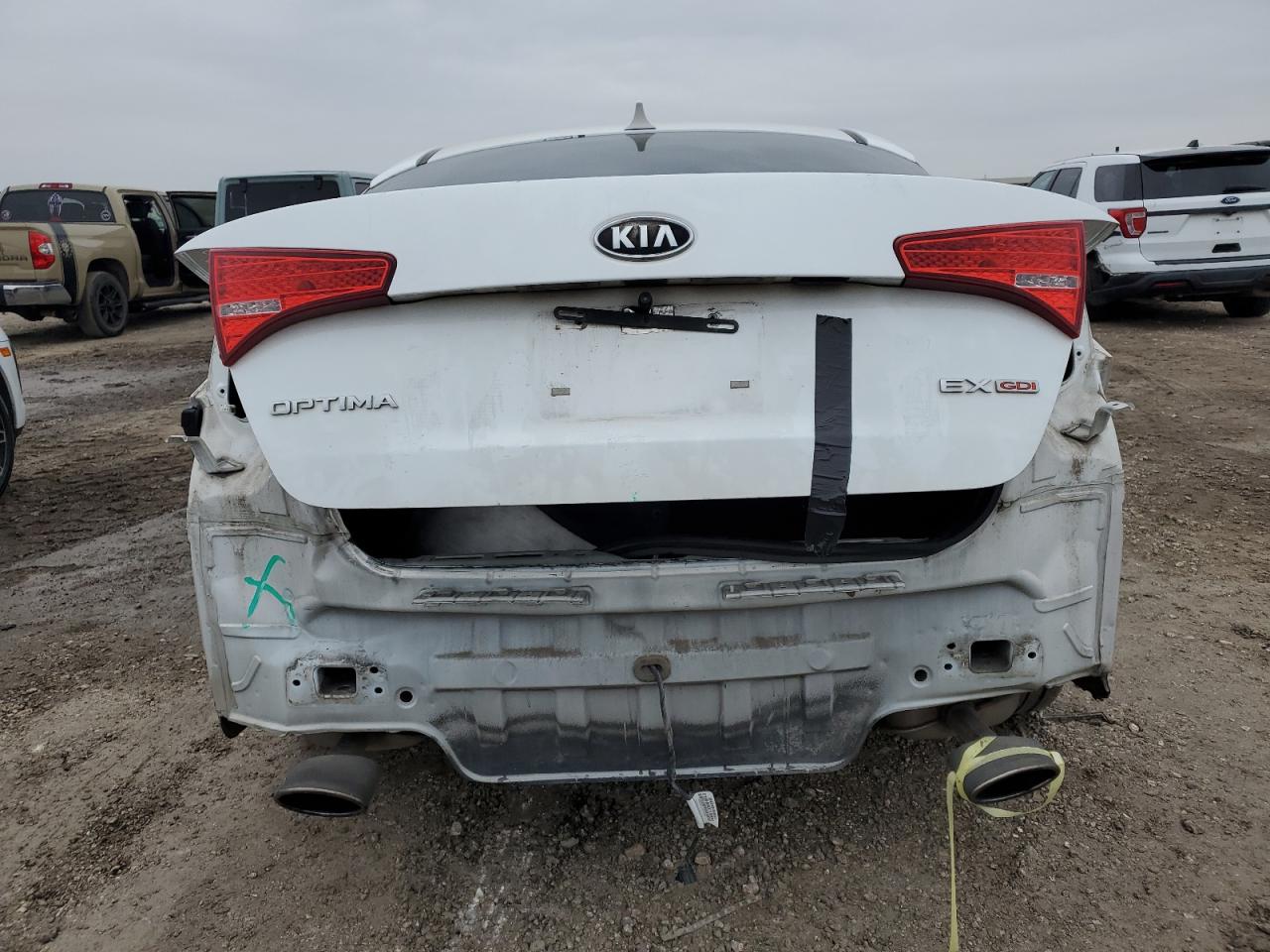 2012 KIA Optima VIN 5XXGN4A70CG085640 Copart auction photo, rear end / front end damage thumbnail 6