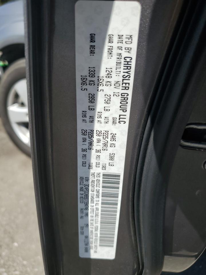 2013 Dodge Journey VIN 3C4PDCAB9DT594746 Copart auction photo, front end damage thumbnail 12