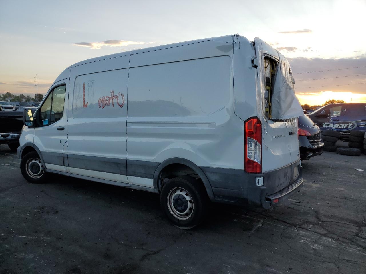 2021 Ford Transit VIN 1FTBR1C88MKA31593 Copart auction photo, all over damage thumbnail 2