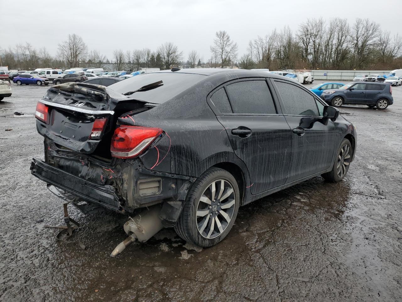 2015 Honda Civic VIN 2HGFB2F96FH509084 Copart auction photo, rear end / front end damage thumbnail 3