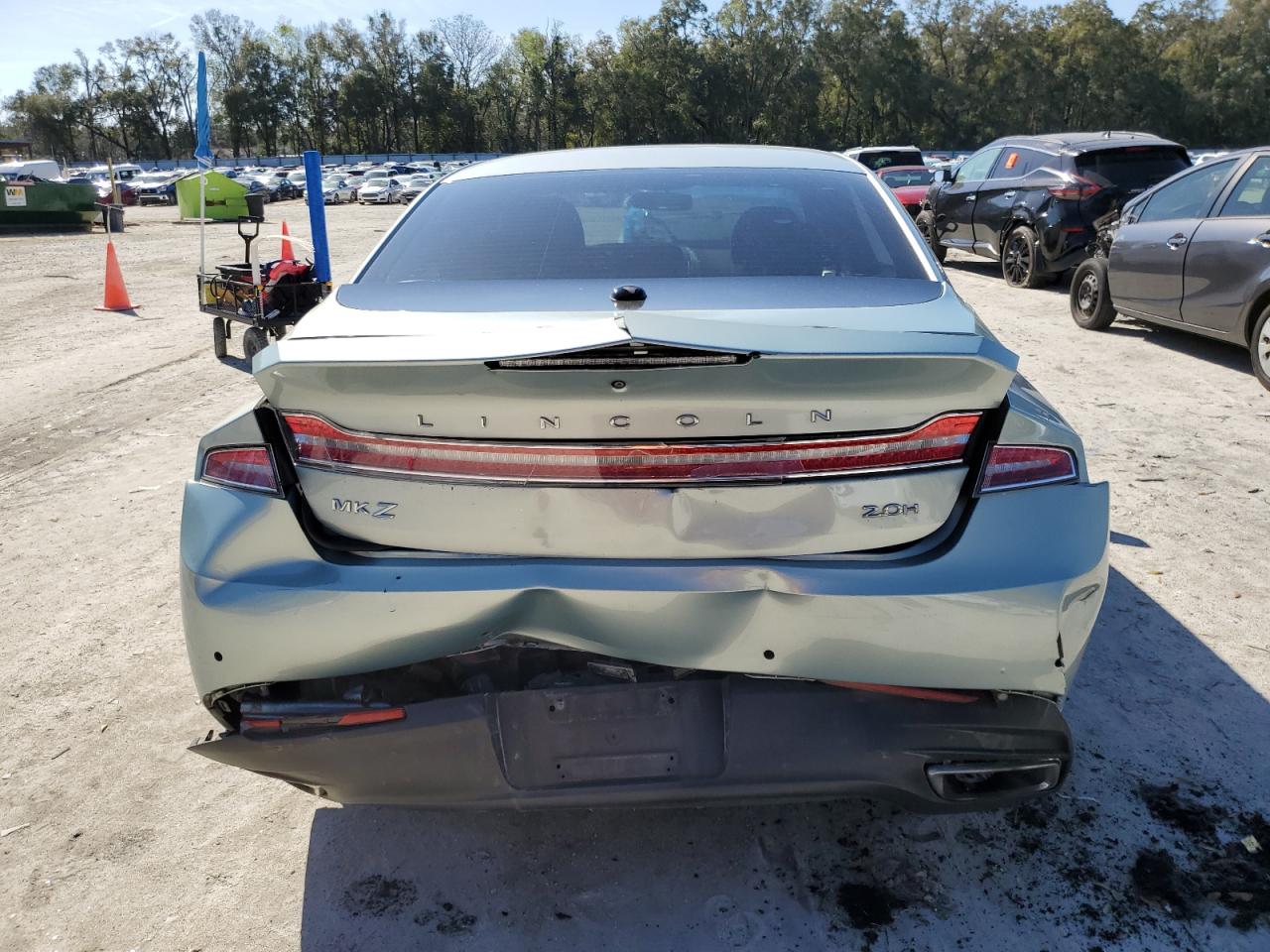 2014 Lincoln MKZ VIN 3LN6L2LU5ER808617 Copart auction photo, rear end damage thumbnail 6