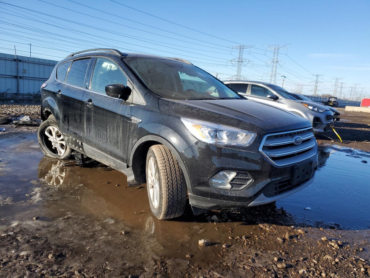 2017 Ford Escape VIN 1FMCU0GD7HUD36111 Copart auction photo, side / rear end damage thumbnail 4