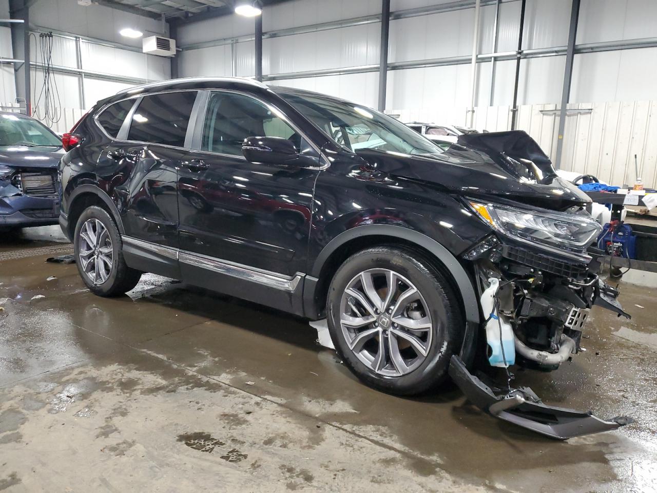 2021 Honda CR-V VIN 2HKRW2H91MH670069 Copart auction photo, front end / side damage thumbnail 4
