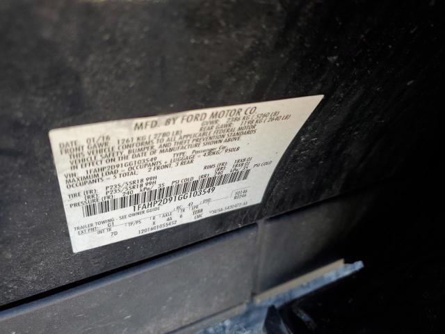 2016 Ford Taurus VIN 1FAHP2D91GG103549 Copart auction photo, minor dent/scratches damage thumbnail 12