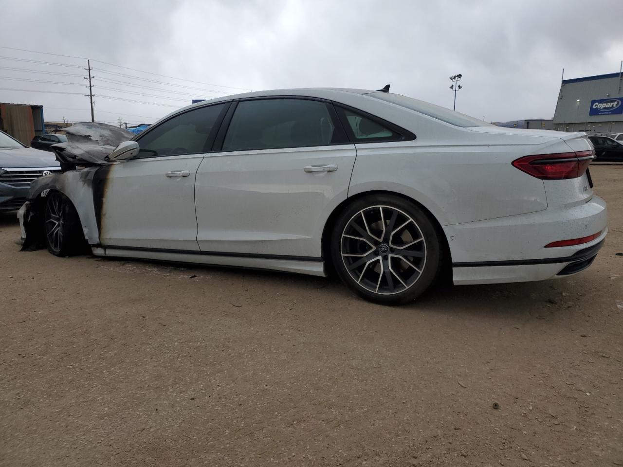 2020 Audi A8 VIN WAU8EAF83LN005169 Copart auction photo, burn damage thumbnail 2