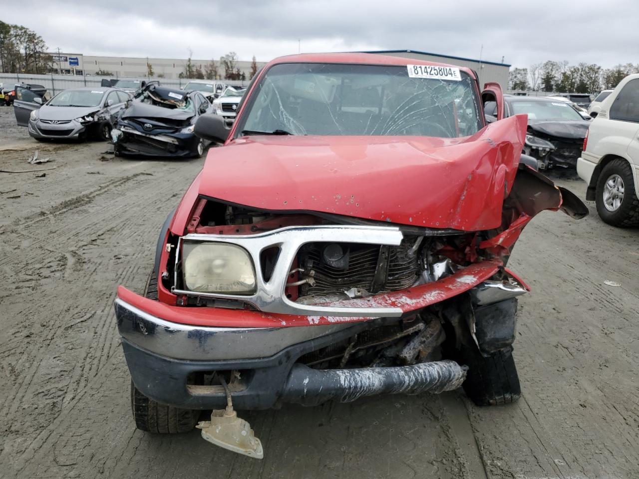 2004 Toyota Tacoma VIN 5TEWM72N54Z414185 Copart auction photo, front end / side damage thumbnail 5
