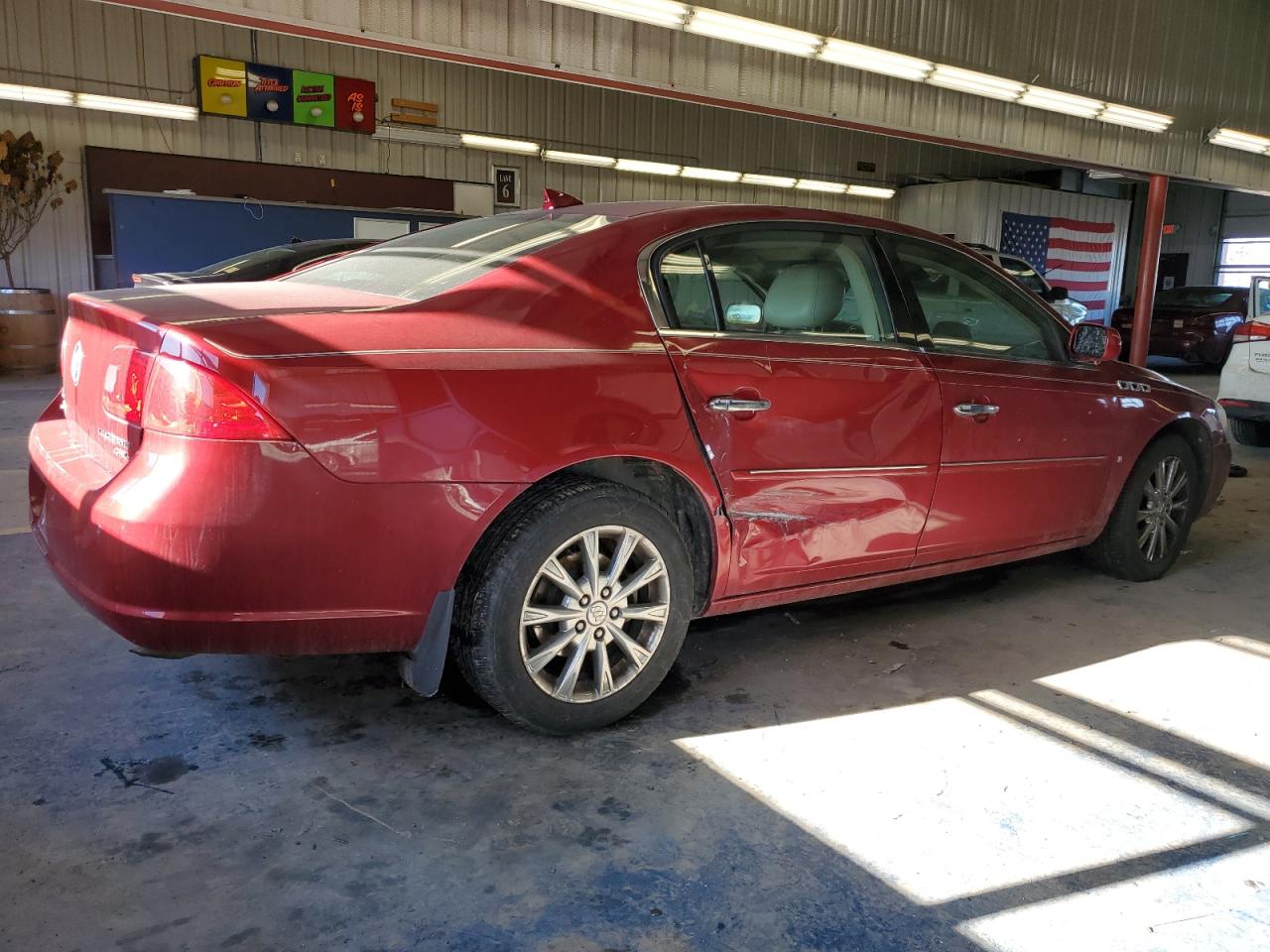 2009 Buick Lucerne VIN 1G4HD57M79U108386 Copart auction photo, front end / side damage thumbnail 3