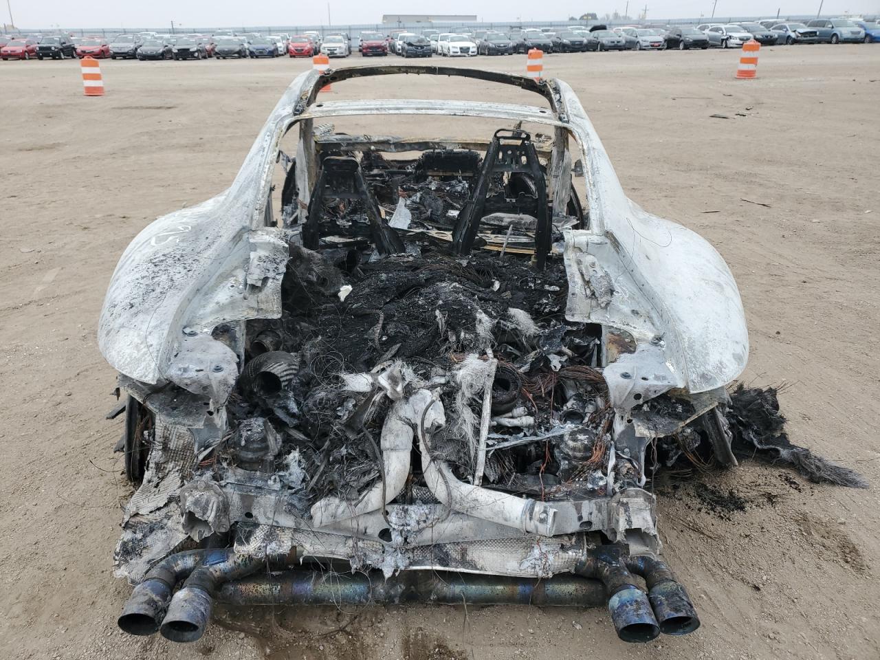 2014 Porsche 911 VIN WP0AD2A92ES167912 Copart auction photo, burn damage thumbnail 10