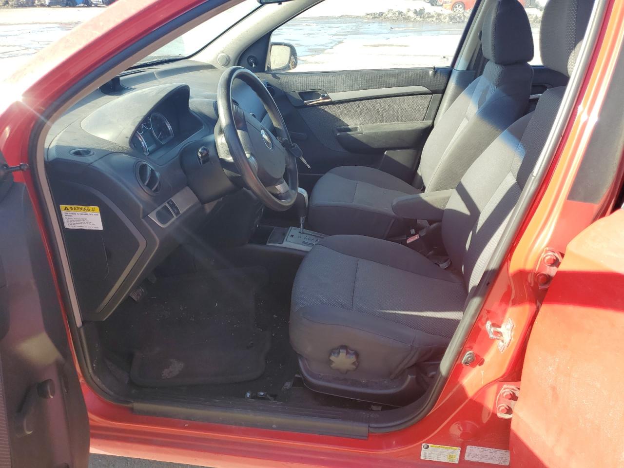 2009 Chevrolet Aveo VIN KL1TD56E99B327300 Copart auction photo, front end damage thumbnail 7