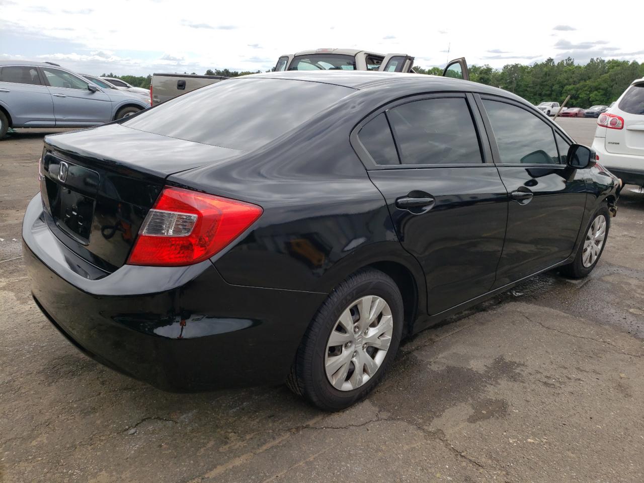 2012 Honda Civic VIN 19XFB2F57CE054135 Copart auction photo, front end damage thumbnail 3