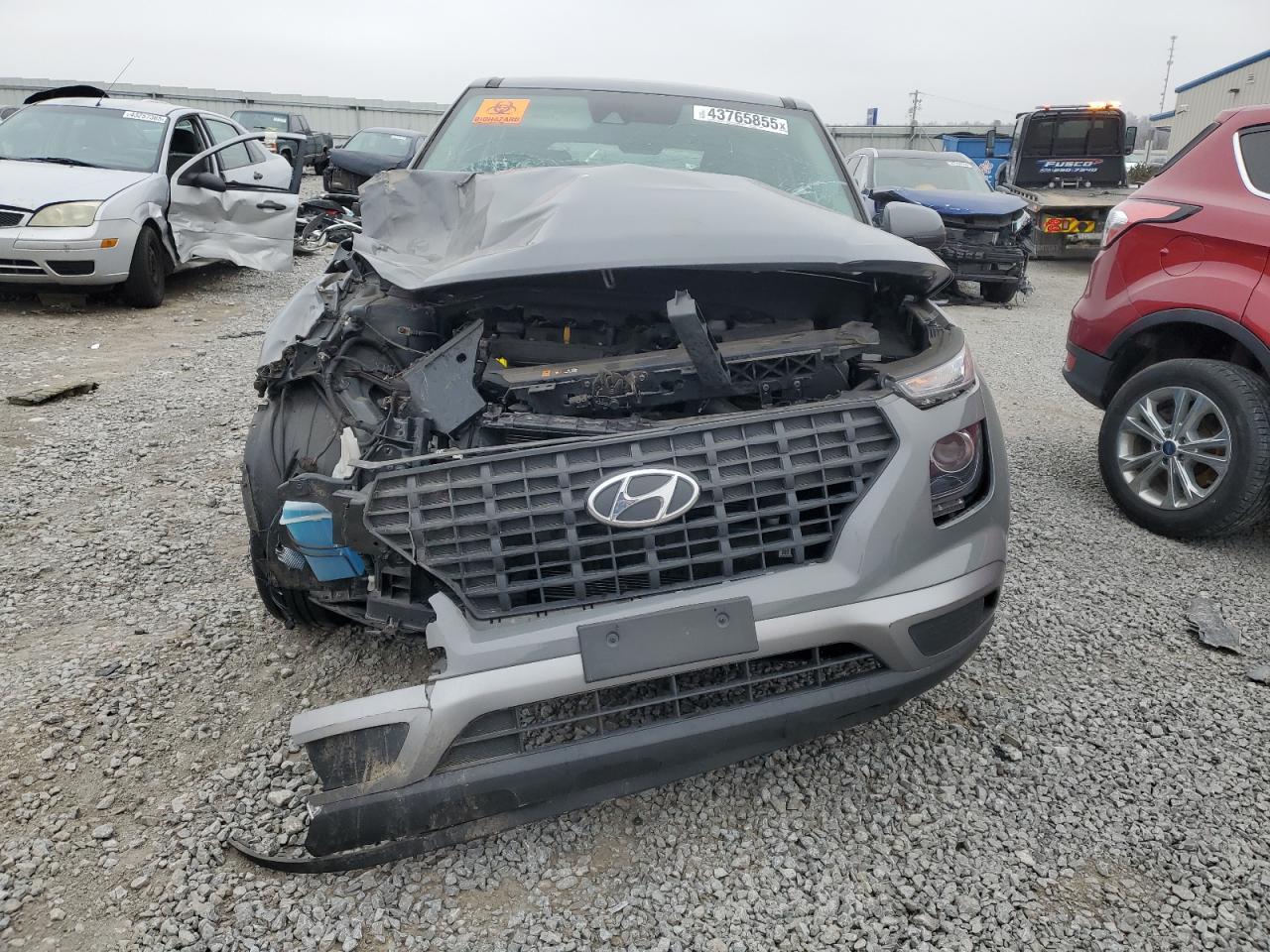 2021 Hyundai Venue VIN KMHRB8A37MU098558 Copart auction photo, front end / side damage thumbnail 5
