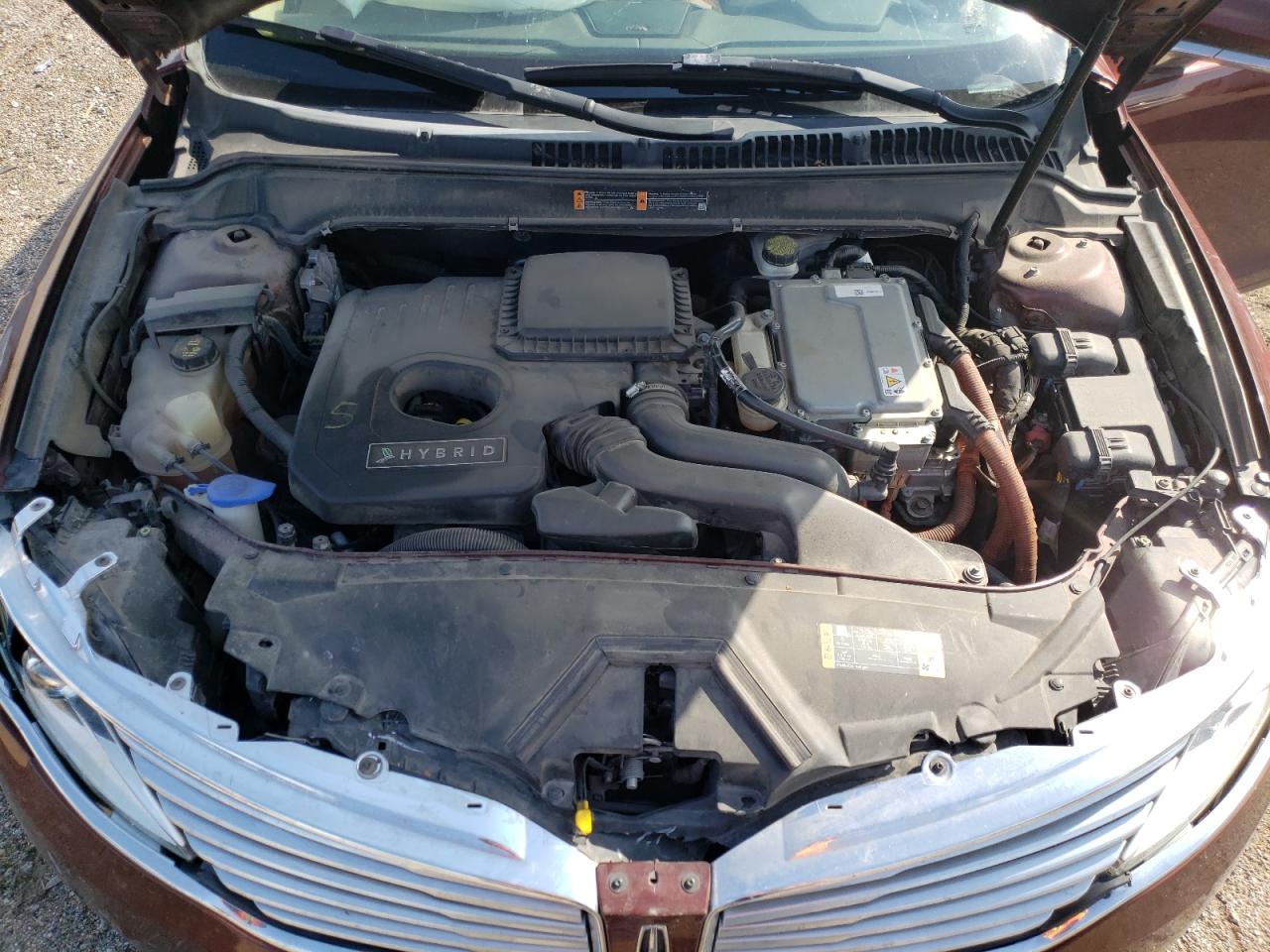 2015 Lincoln MKZ VIN 3LN6L2LU8FR606663 Copart auction photo, front end / hail damage thumbnail 12