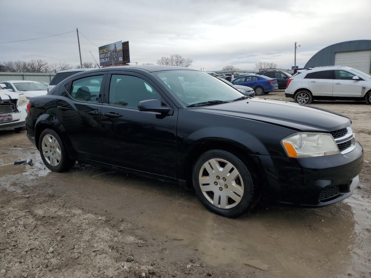 2014 Dodge Avenger VIN 1C3CDZAG9EN182068 Copart auction photo, rear end damage thumbnail 4