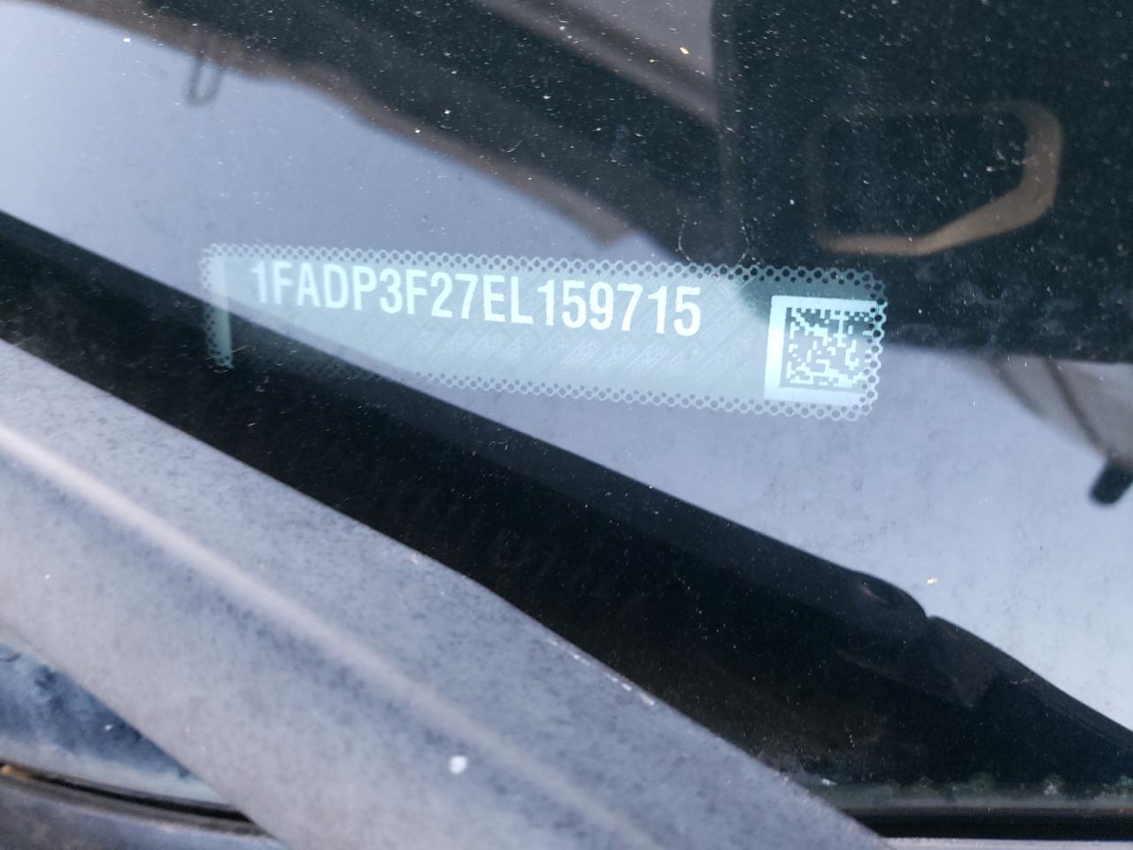 2014 Ford Focus VIN 1FADP3F27EL159715 Copart auction photo, rear end / hail damage thumbnail 14