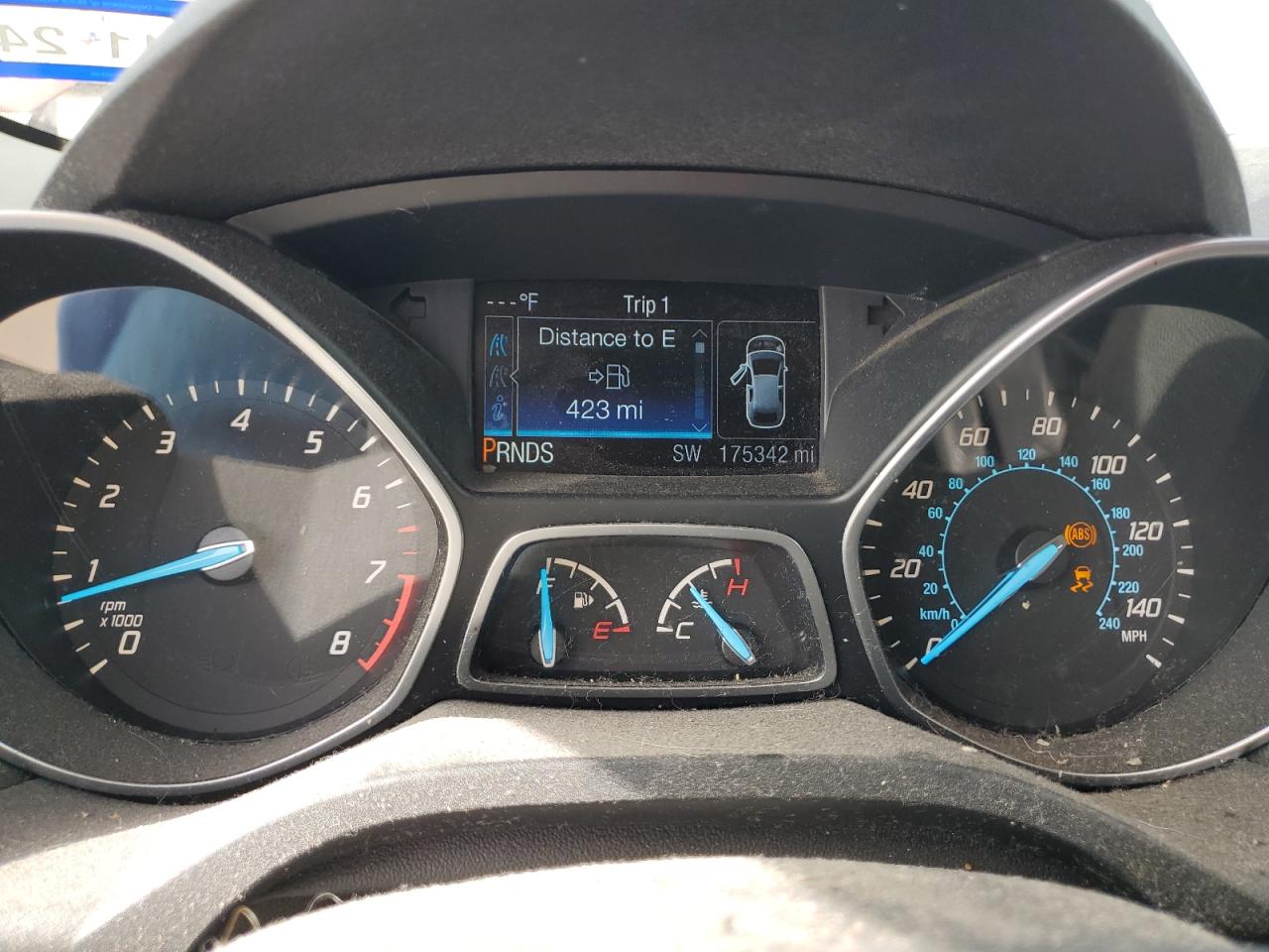 2014 Ford Escape VIN 1FMCU0J93EUC20579 Copart auction photo, front end / hail damage thumbnail 9