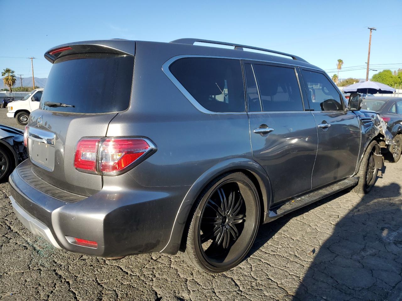 2018 Nissan Armada VIN JN8AY2ND4JX000231 Copart auction photo, front end damage thumbnail 3