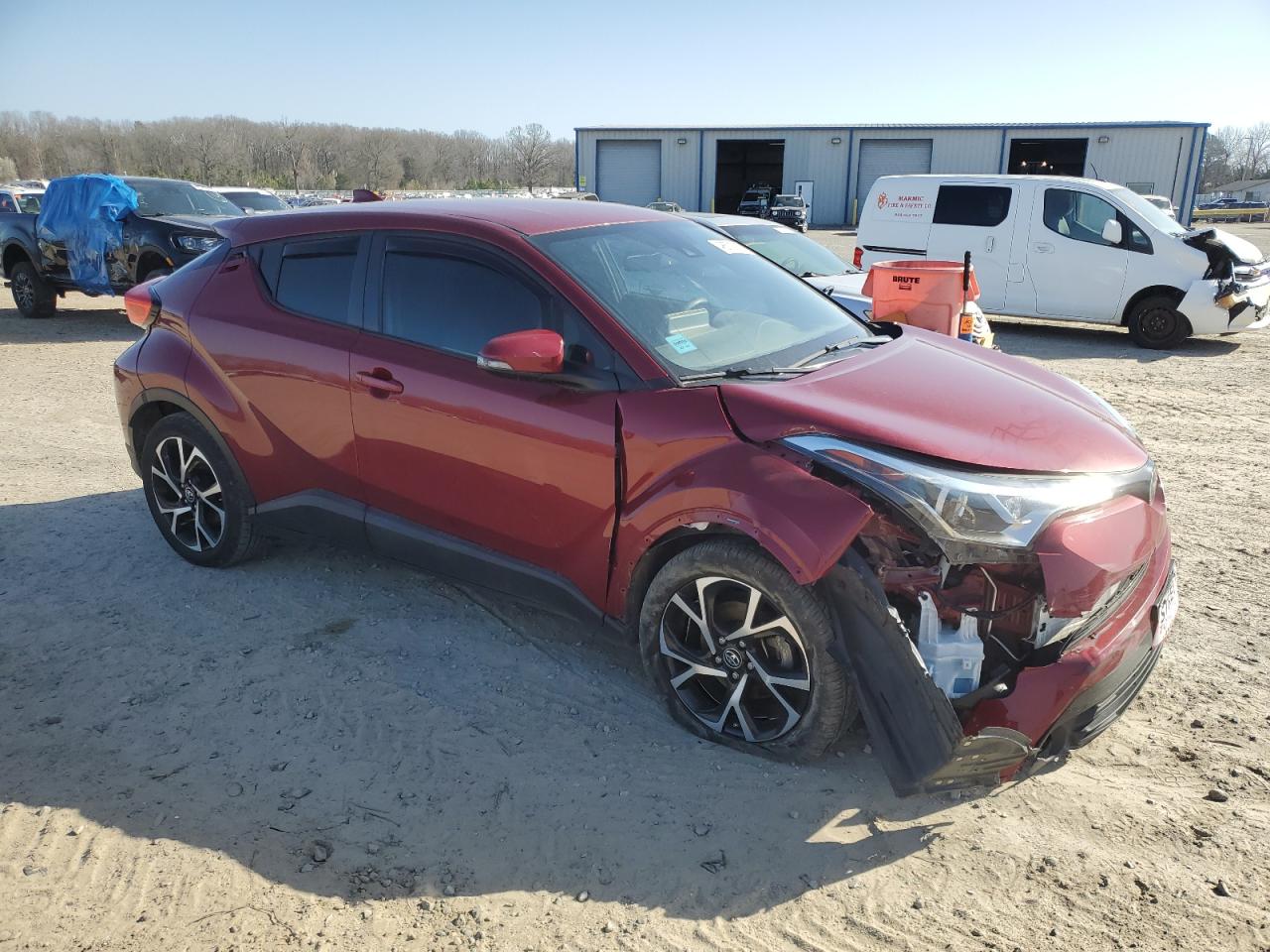 2019 Toyota C-HR VIN NMTKHMBX3KR078953 Copart auction photo, front end / side damage thumbnail 4