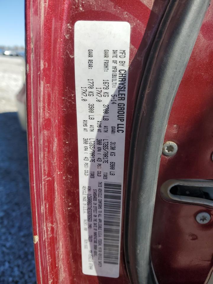 2014 RAM 1500 VIN 1C6RR6GTXES376563 Copart auction photo, all over damage thumbnail 12