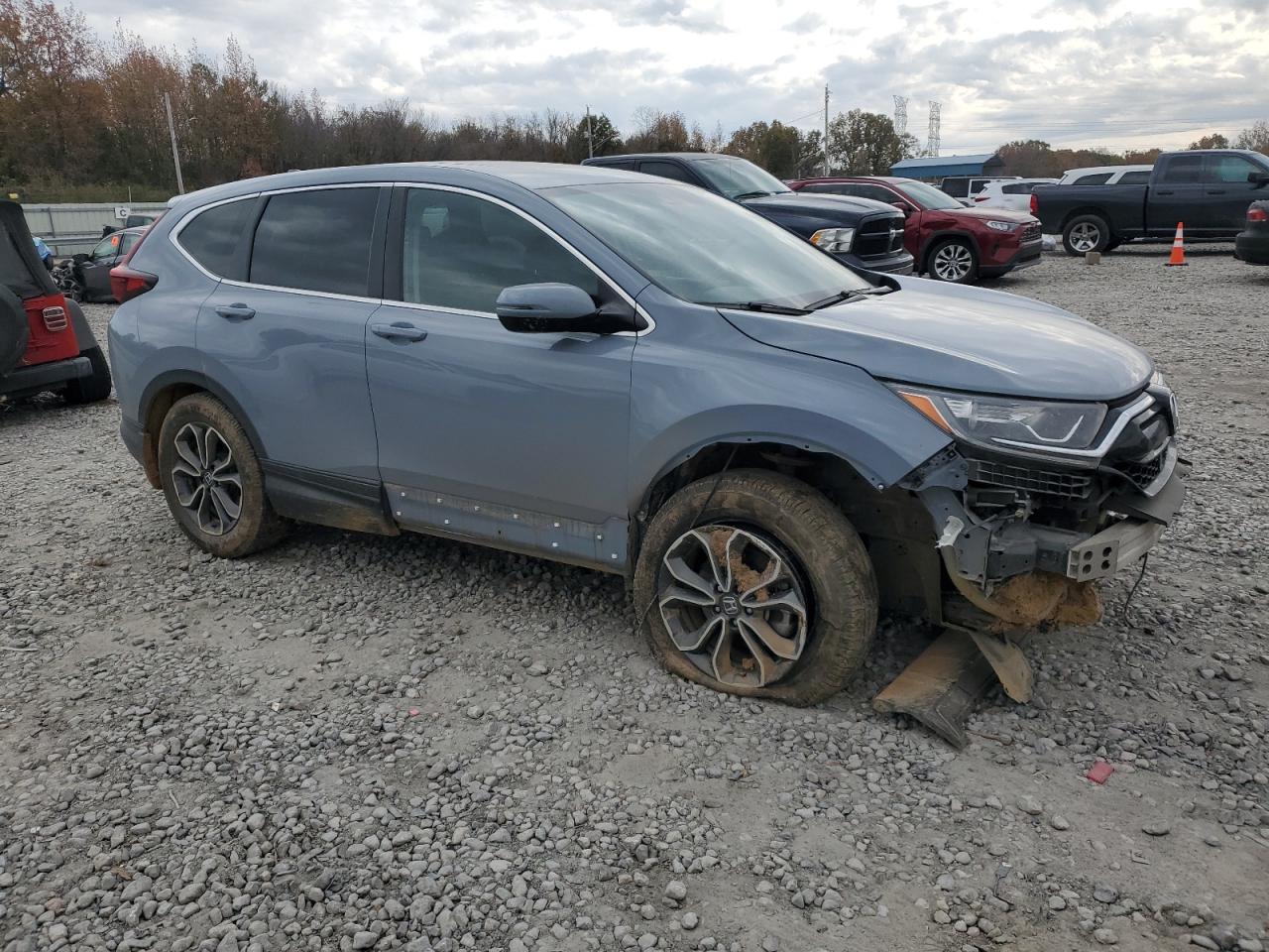 2021 Honda CR-V VIN 7FARW1H55ME017397 Copart auction photo, front end / side damage thumbnail 4