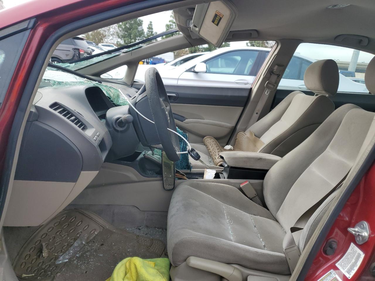 2011 Honda Civic VIN 2HGFA1F50BH541212 Copart auction photo, rollover damage thumbnail 7