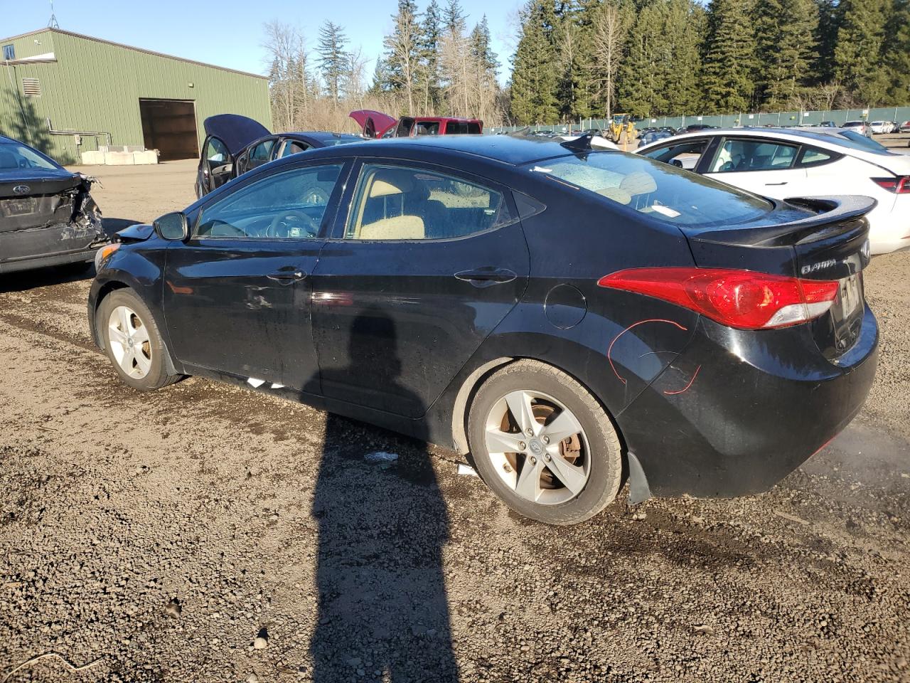 2013 Hyundai Elantra VIN KMHDH4AE3DU955901 Copart auction photo, front end damage thumbnail 2