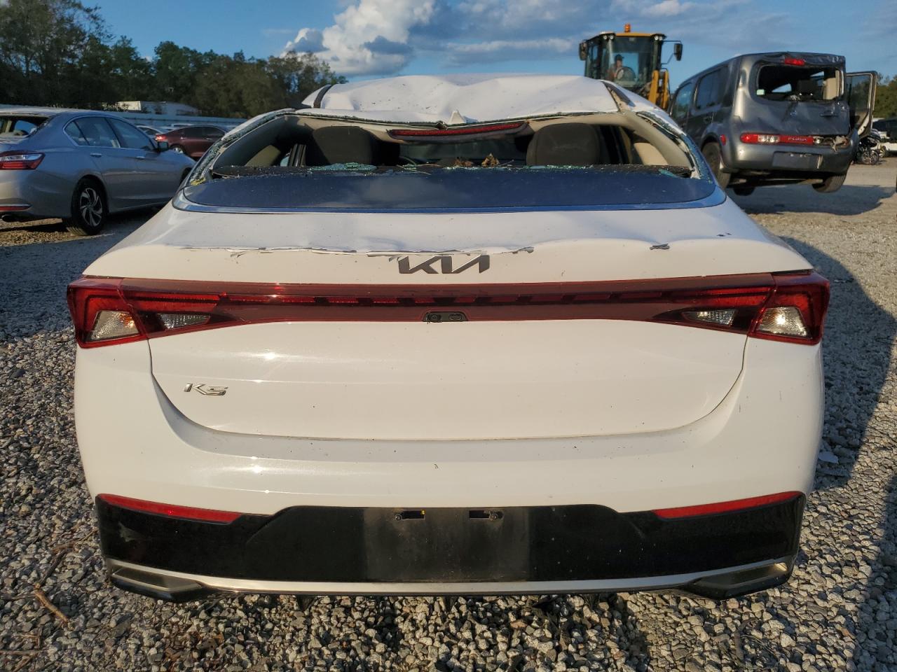 2022 KIA K5 VIN 5XXG14J20NG145371 Copart auction photo, top/roof / rear end damage thumbnail 6