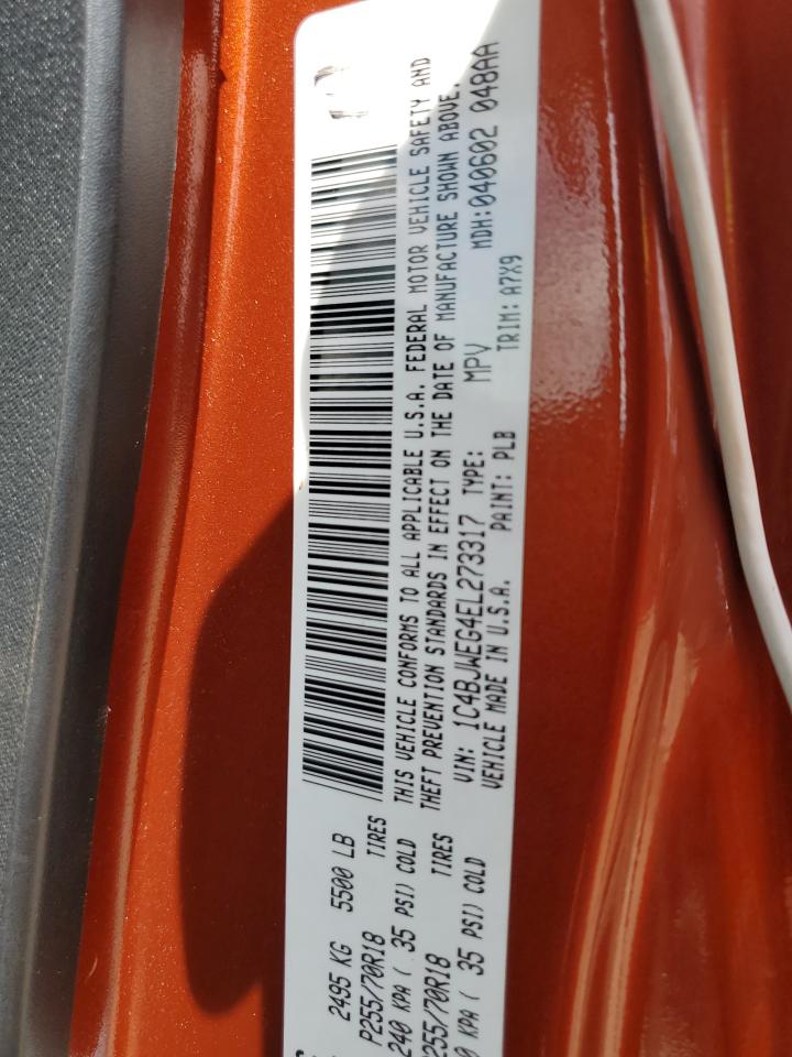 2014 Jeep Wrangler VIN 1C4BJWEG4EL273317 Copart auction photo, front end damage thumbnail 14